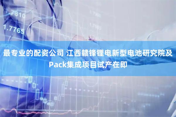 最专业的配资公司 江西赣锋锂电新型电池研究院及Pack集成项目试产在即